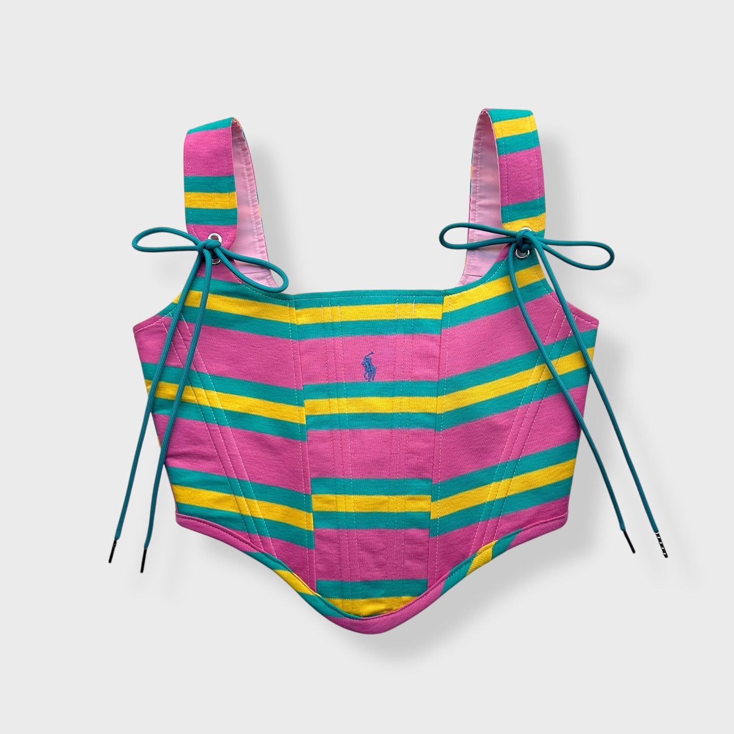 JUSTME - 【現貨】泰國復古Remake條紋馬甲