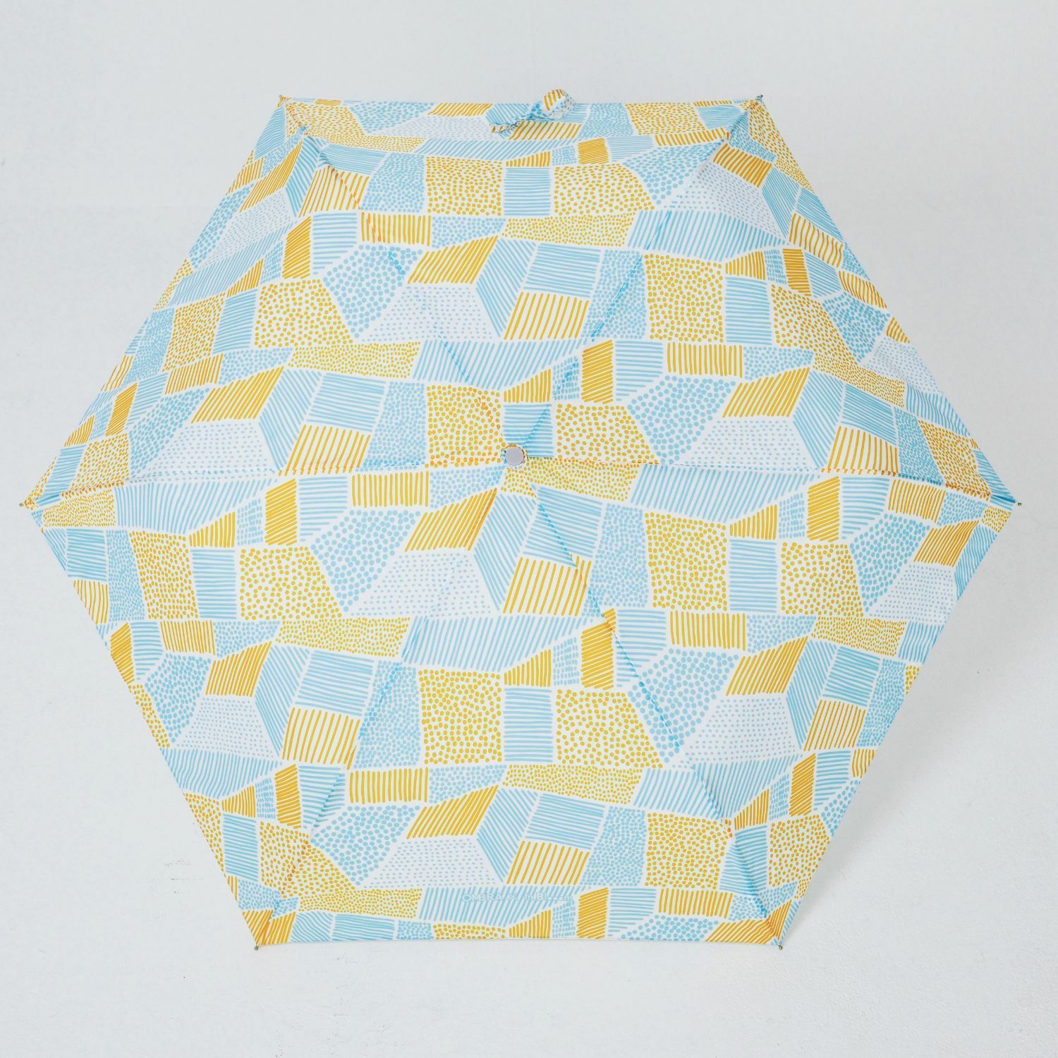 Titanium Light Folding Auto Umbrella/inblooom x OMBRA/Speckled Field/Yellow & Blue