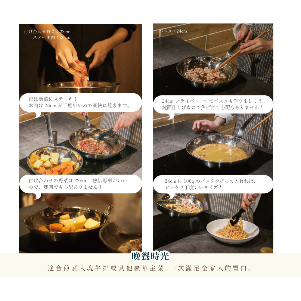 《Mt.Fuji》日本製三層複合不鏽鋼平底鍋