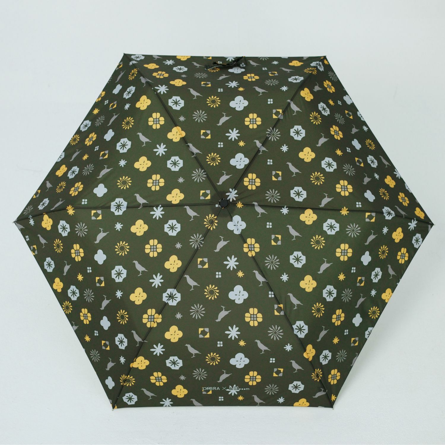 Titanium Light Folding Auto Umbrella/inblooom x OMBRA/Classic/Moss Green