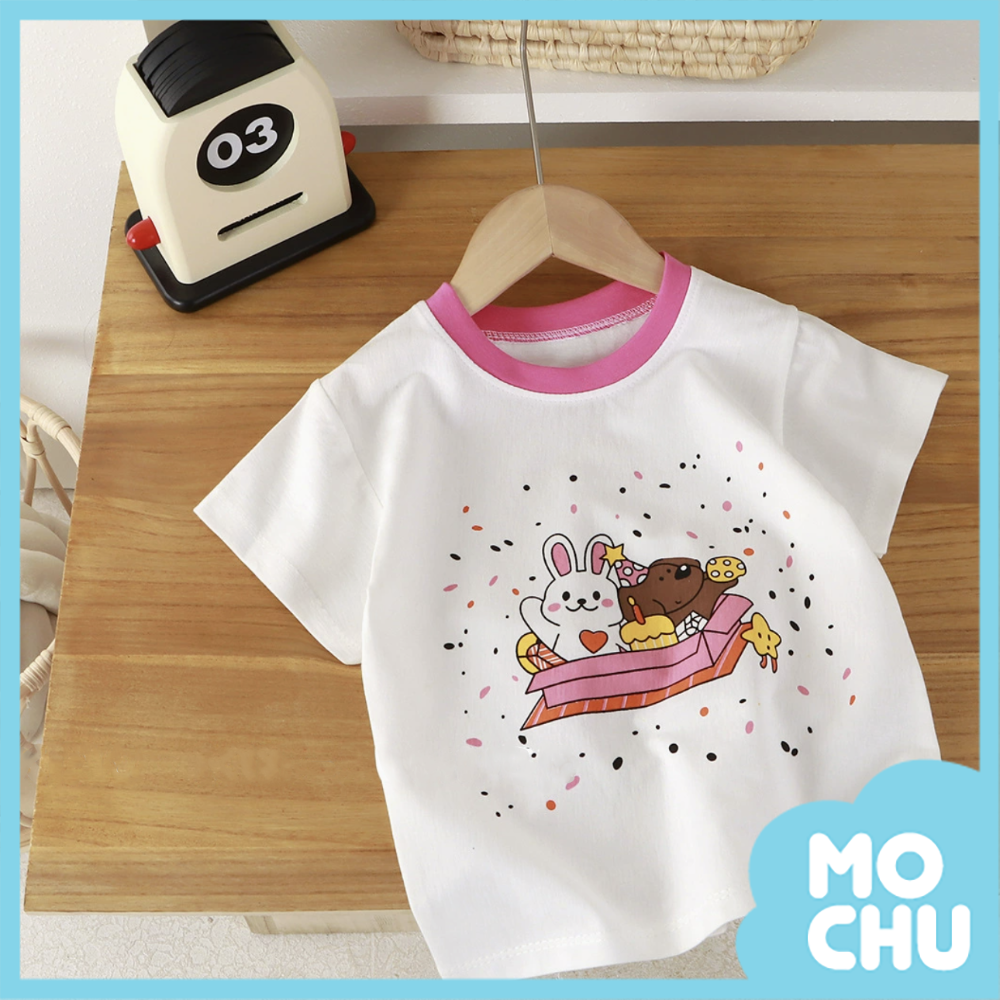 (120cm現貨)盒子小狗短袖上衣