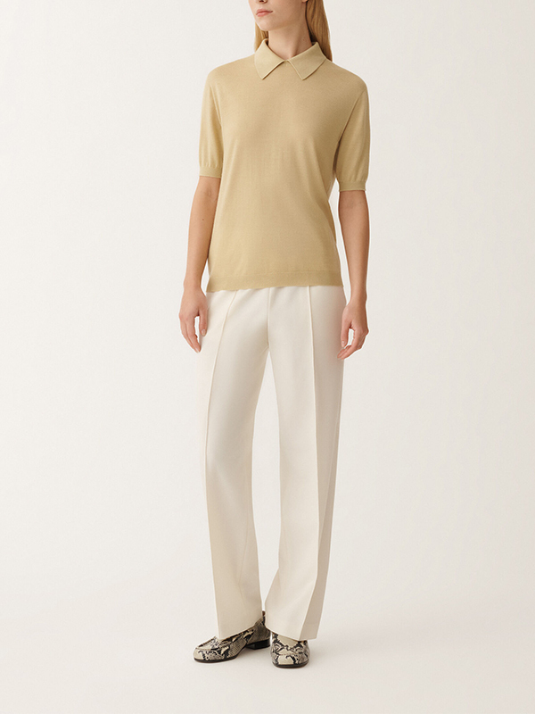 Fabiana Filippi  POLO領短袖上衣(卡其)