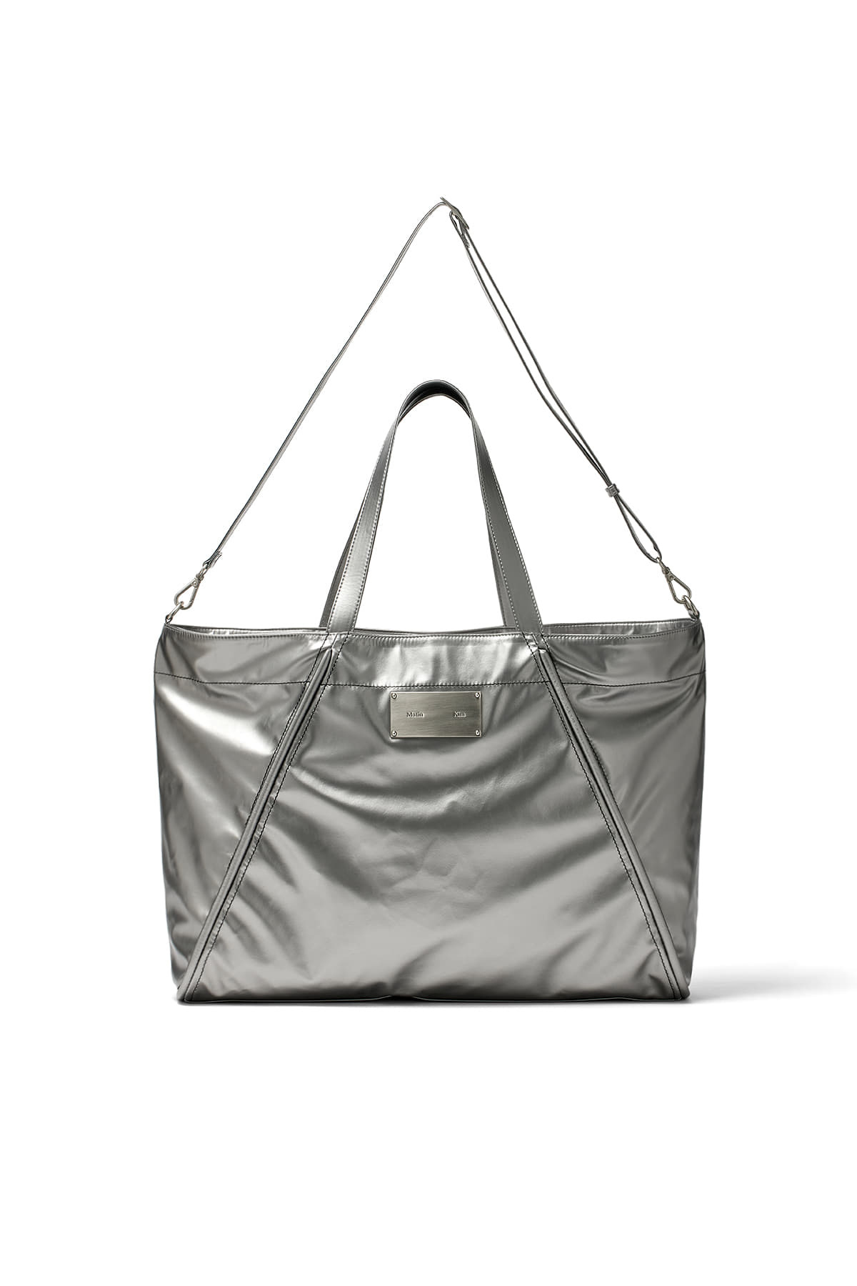 ★Matin Kim★MINI COATING TOTE BAG IN DARK SILVER BIG COATING TOTE BAG IN DARK SILVER - MATINKIM