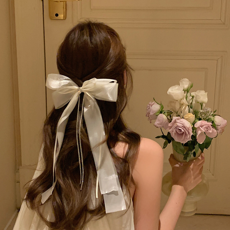 Elegant White Fairy Ribbon Bow