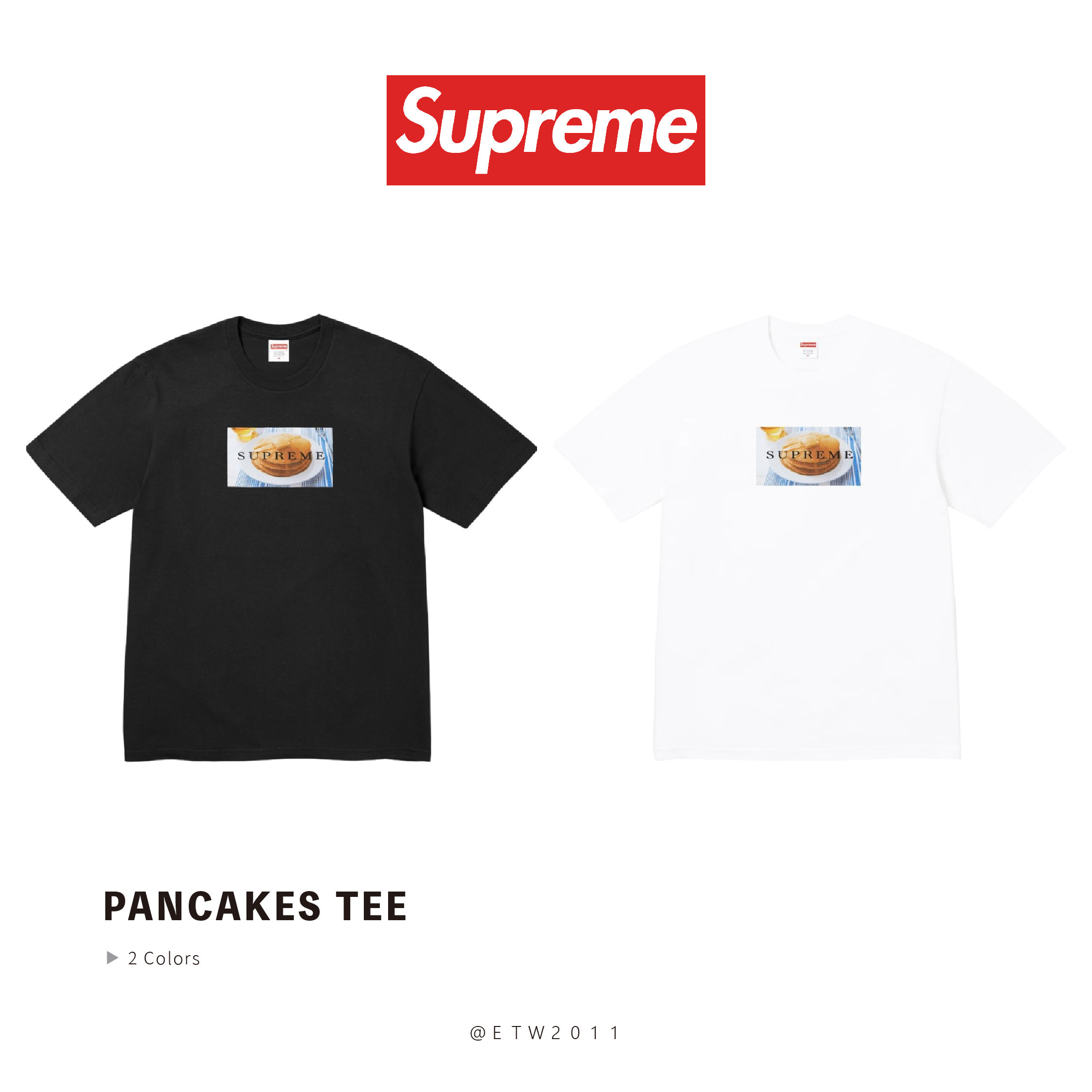 ☆ETW☆【台中店】Supreme 25SS Pancakes Tee 鬆餅甜點短T 短袖短TEE