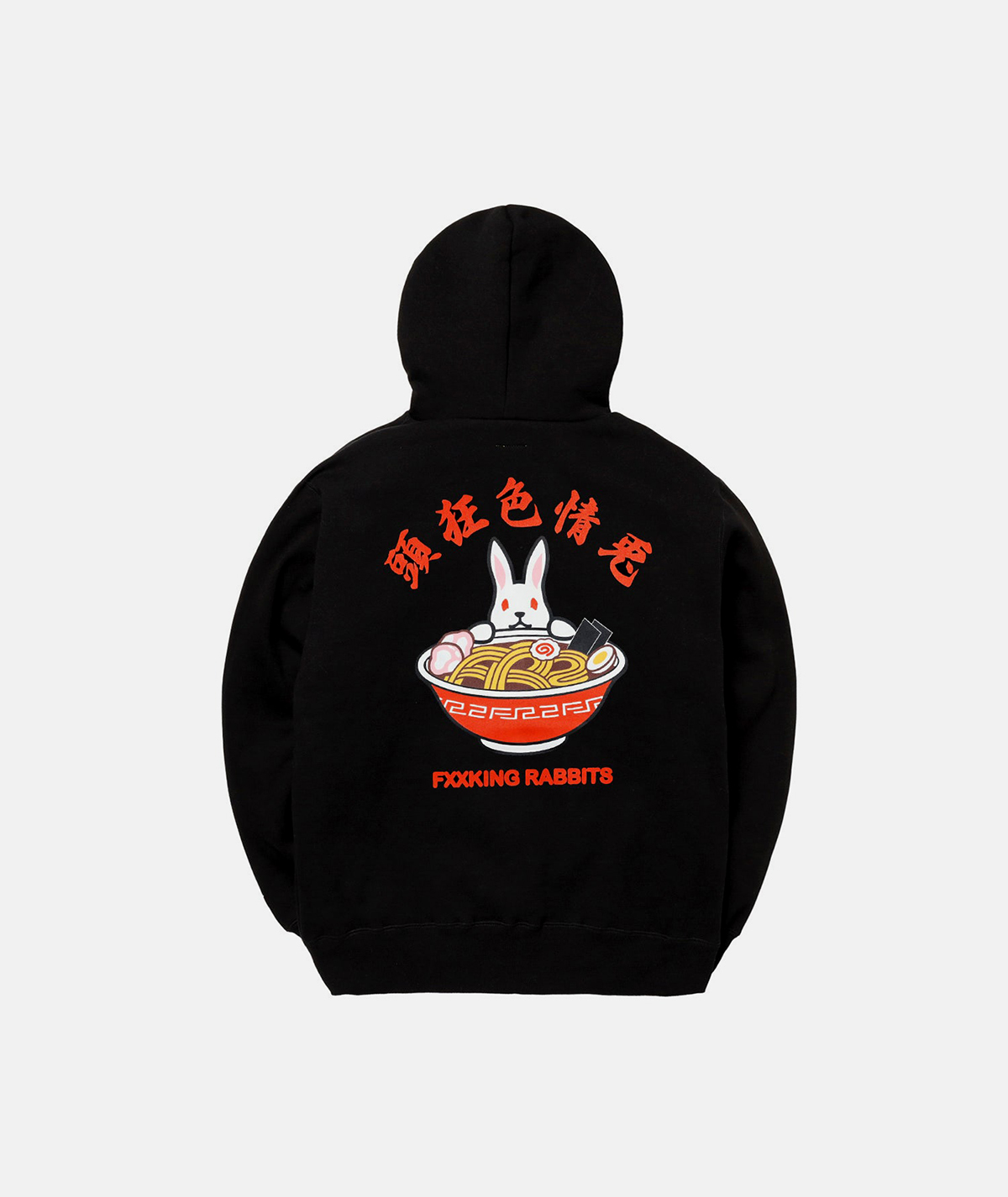 【FR2】EMBROIDERY SLEEVE RABBIT RAMEN HOODIE