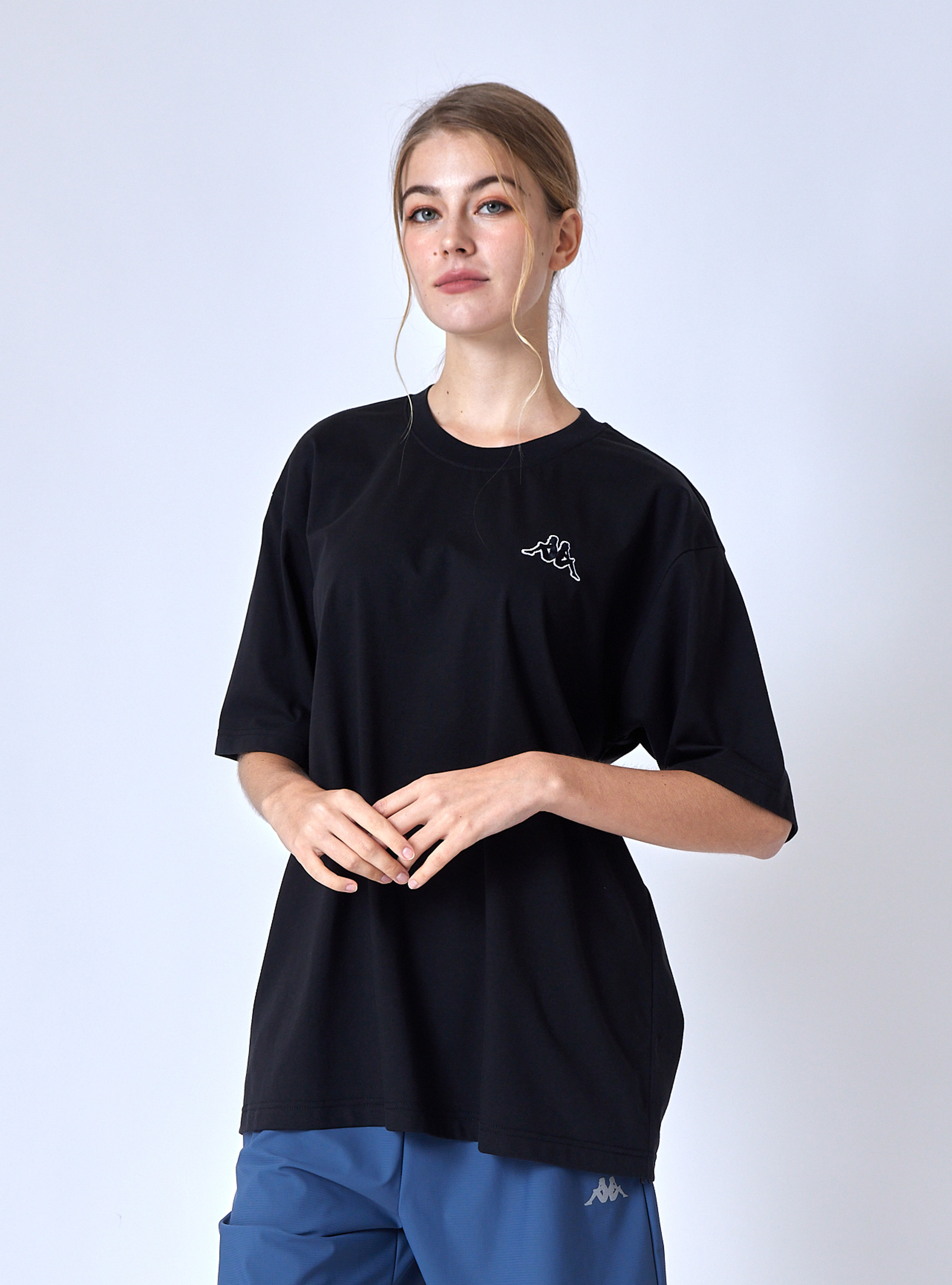 男女適穿 印花涼感寬鬆圓領T-Shirt