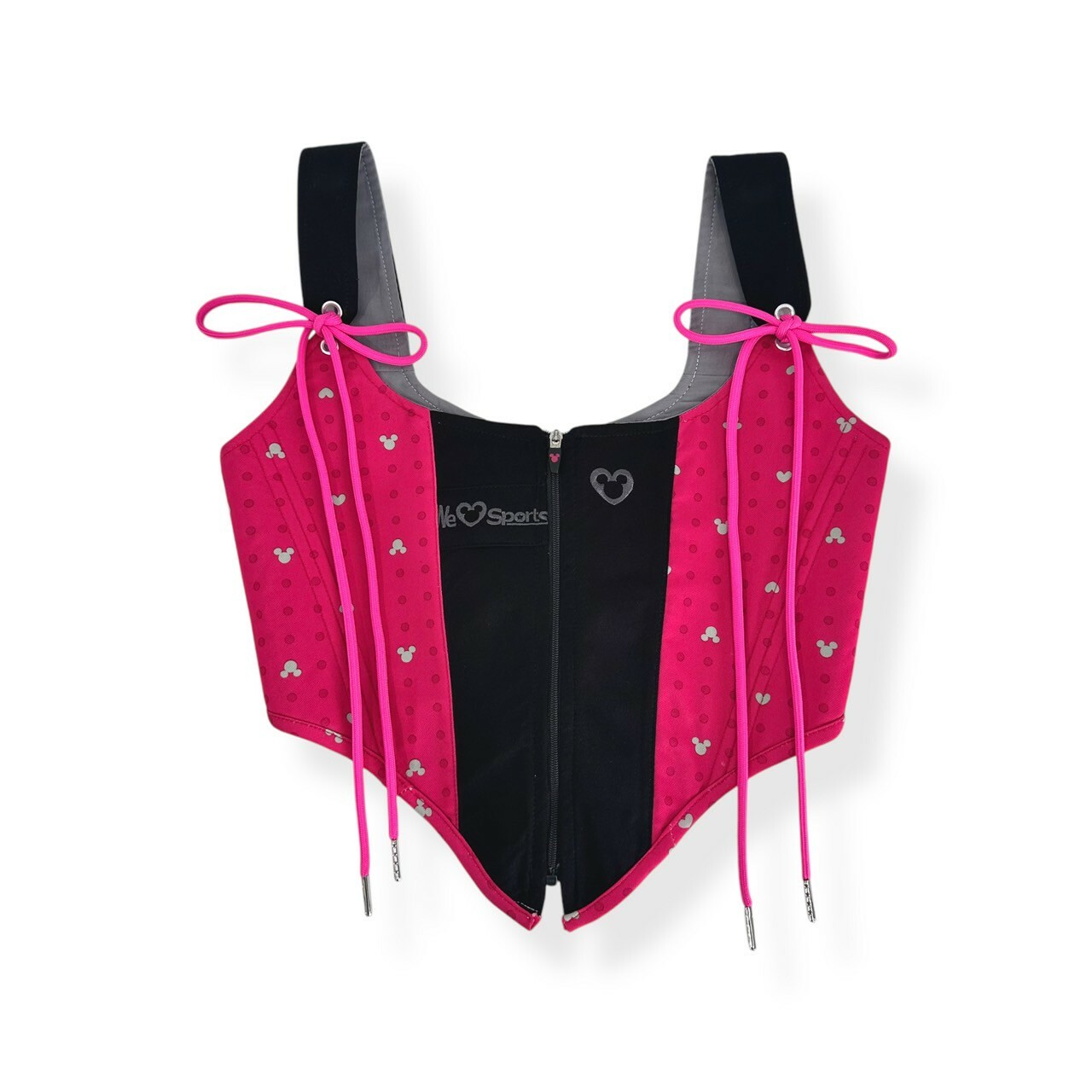 JUSTME - 【現貨】泰國復古Remake米奇桃紅併黑色馬甲