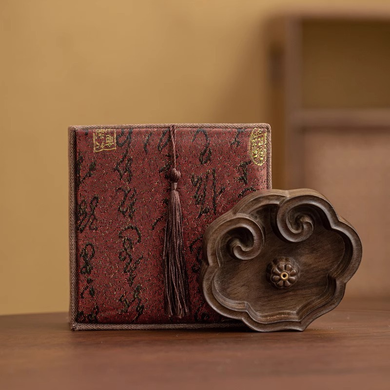 黑檀如意線香座