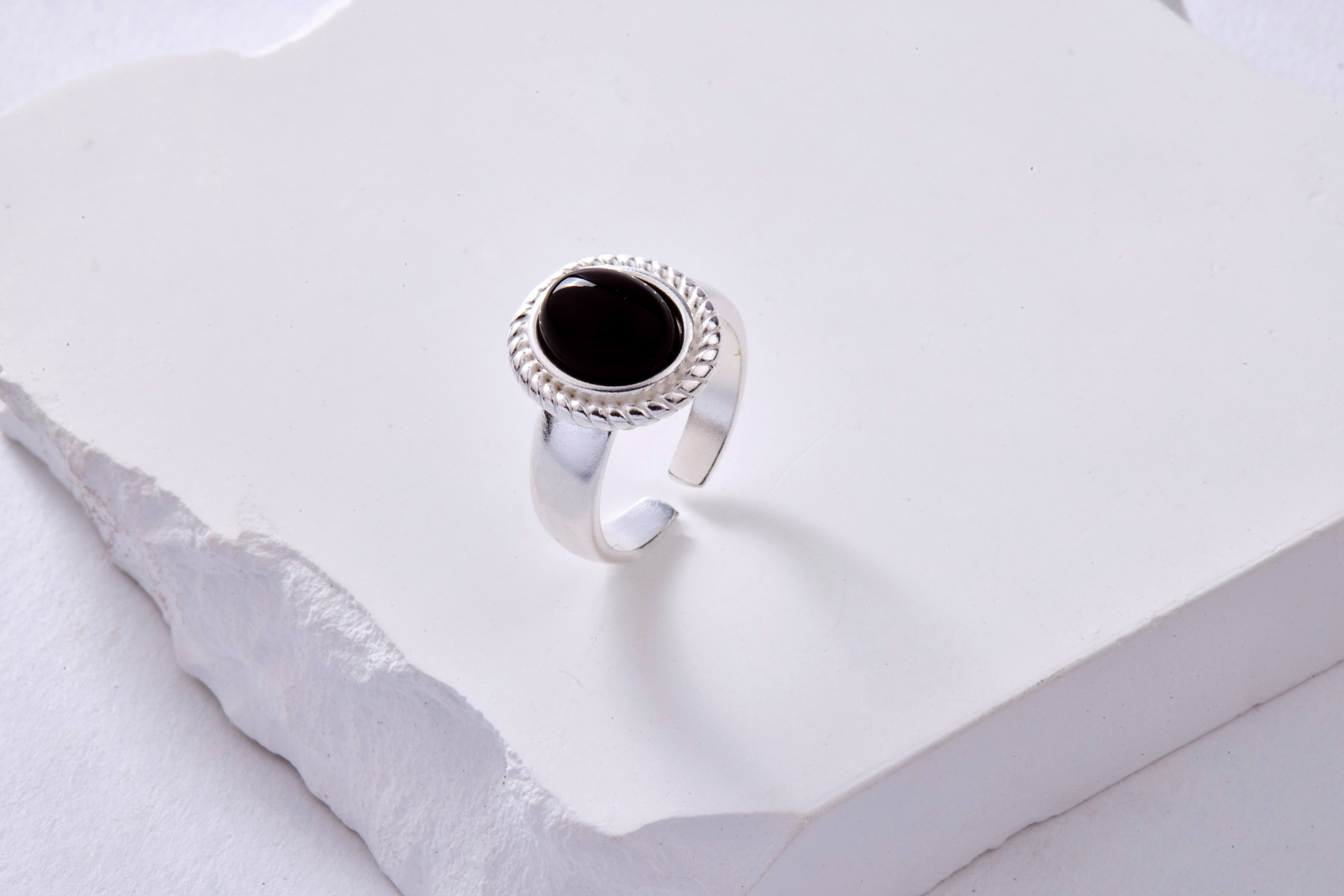 R1025 | 純銀黑瑪瑙戒指