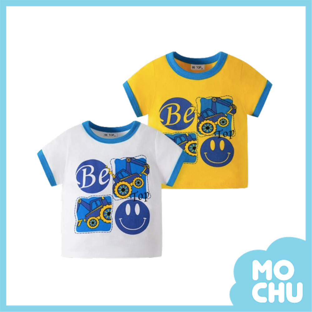 笑臉工程車短袖上衣(二色)