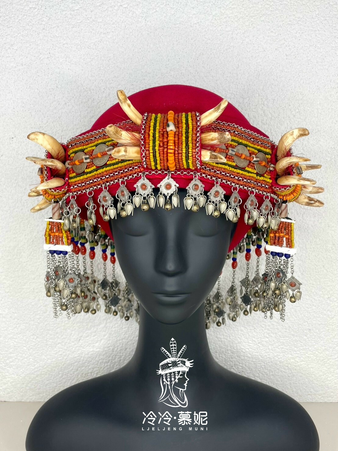 No.69貿易古珠來義式頭飾56cm