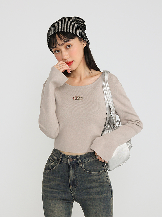 撞色保暖反摺毛帽