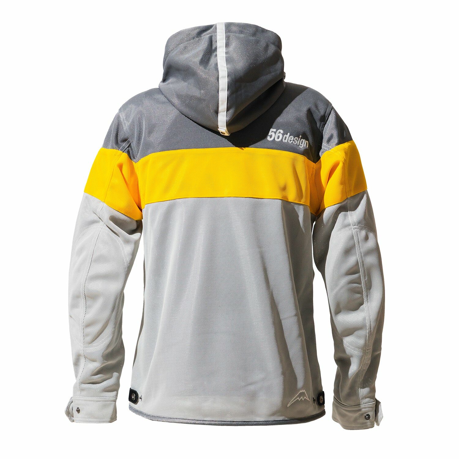 56DESIGN KUSHITANI Mesh Hoodie，騎士專屬透氣外套，亮眼撞色與大膽線條設計，展現聯名獨特風格