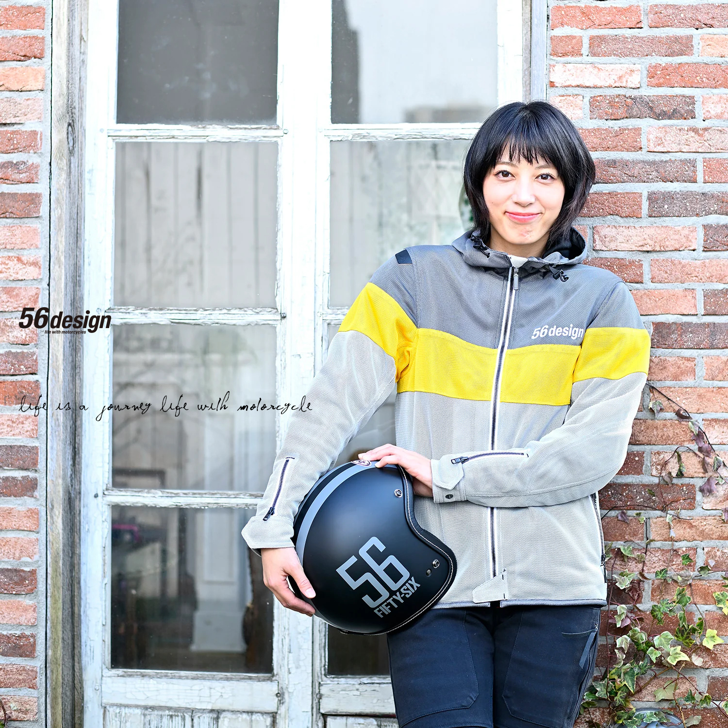 56DESIGN KUSHITANI Mesh Hoodie，騎士專屬透氣外套，亮眼撞色與大膽線條設計，展現聯名獨特風格