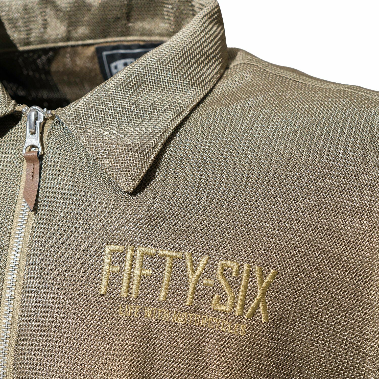 56DESIGN WORKER MESH JACKET外套，採用全身網布透氣結構，配色大膽獨特，讓夏季騎行也能輕盈舒適