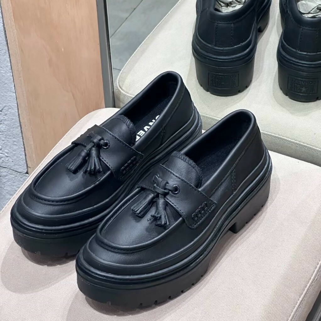 Converse Chuck Taylor All Star Lugged Heel 黑色 厚底 樂福鞋 流蘇 低筒休閒鞋