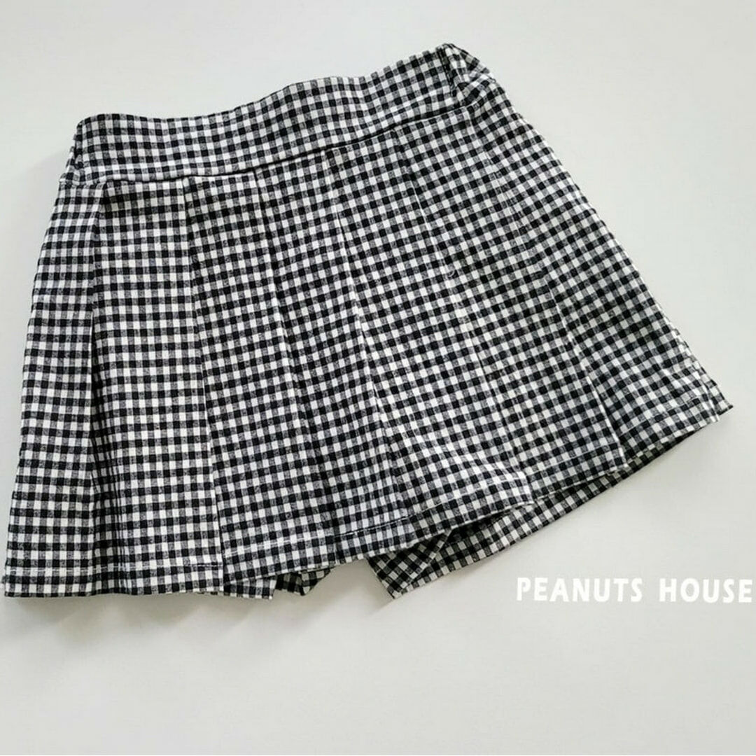 韓國 Peanuts - 25春 俏皮格紋褲裙