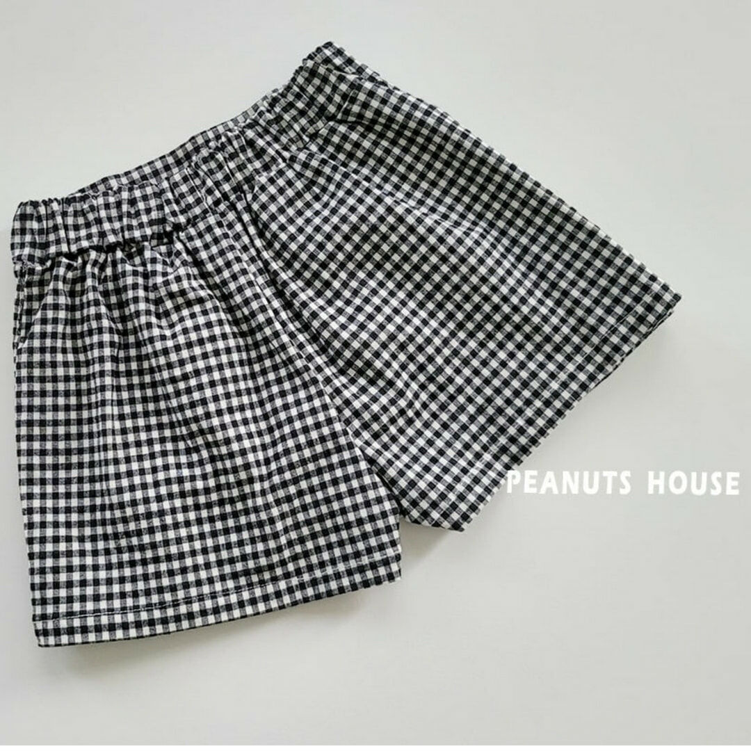 韓國 Peanuts - 25春 俏皮格紋褲裙