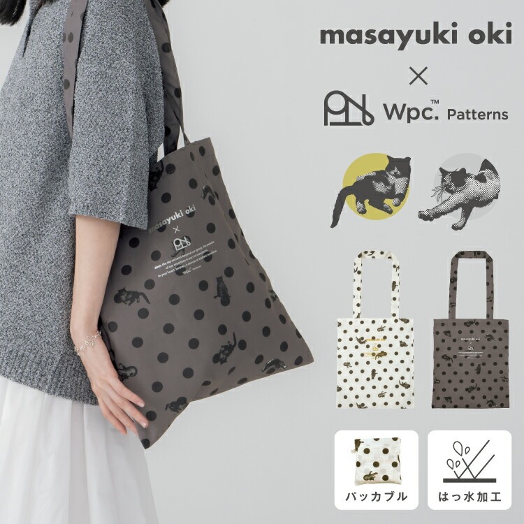 順豐免運｜Wpc. - 【W108-OM系列】波點貓咪時尚休閑防水布袋/手提包