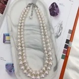 [S] GEMZ & CO RCS NECKLACE 8M/10M,WHITE PEARL, NE-003 (Z140)