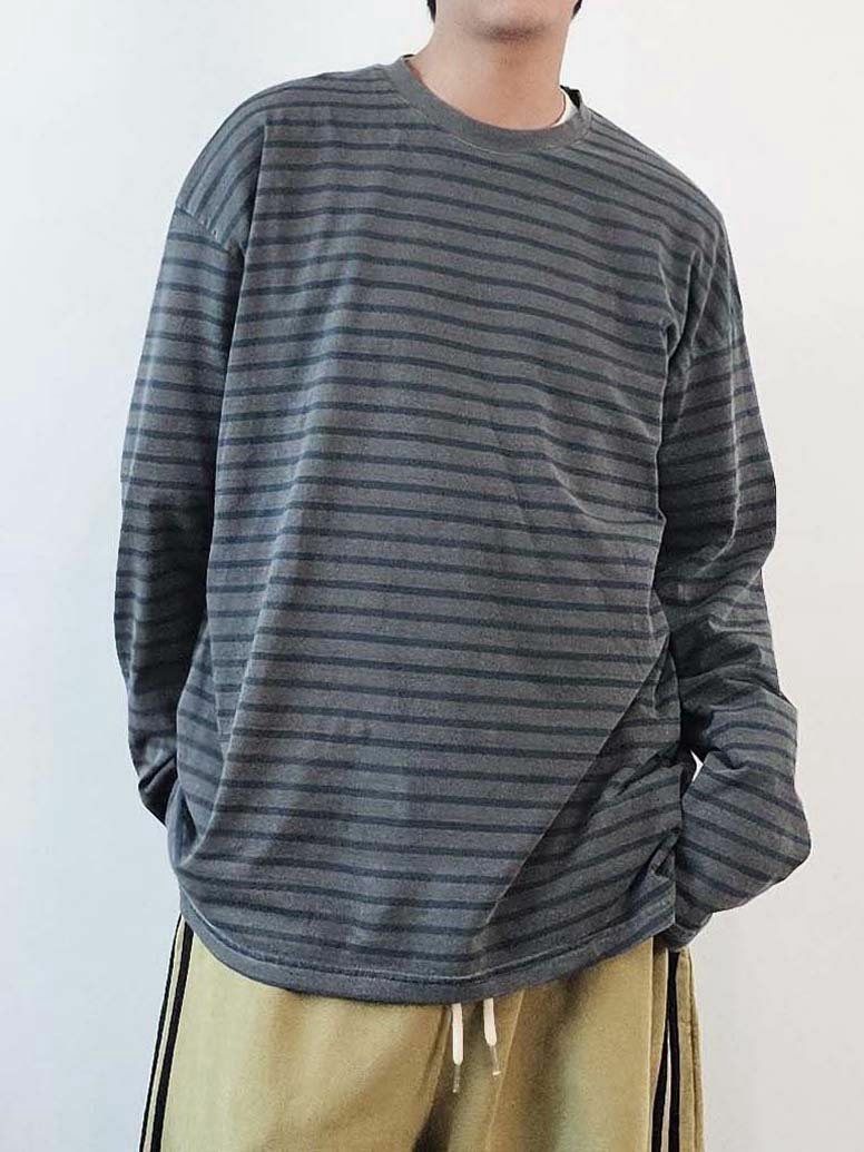 洗水橫間長袖衫 F&c-061T