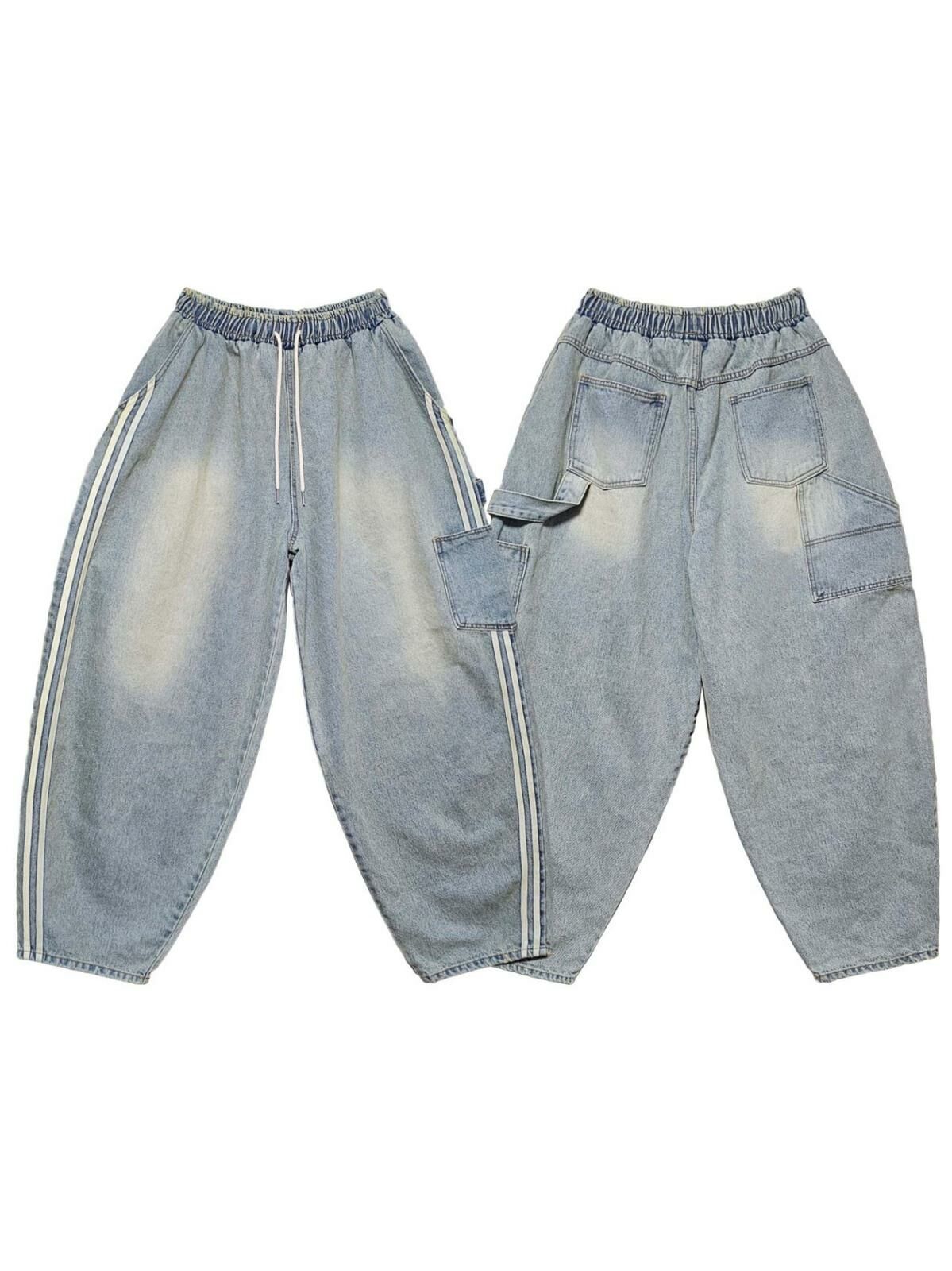 洗水雙間鬆身牛仔褲 F&c-063P