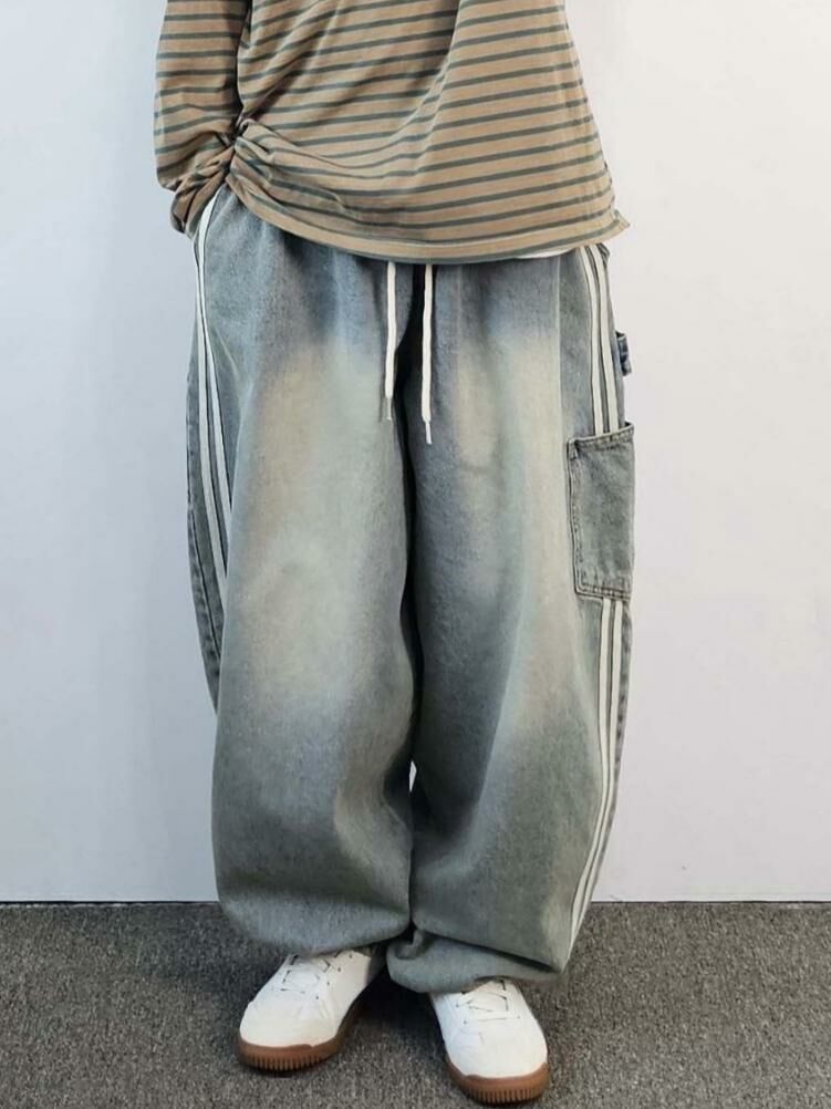 洗水雙間鬆身牛仔褲 F&c-063P