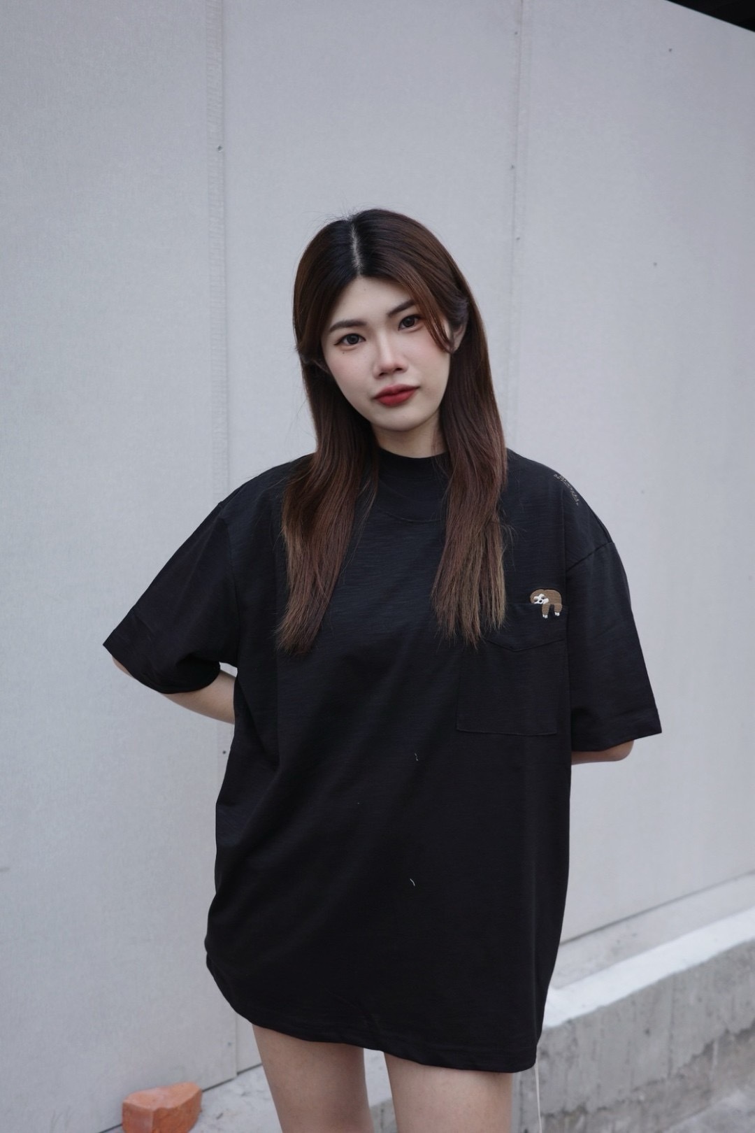 BSCP 樹懶 刺繡 口袋T 竹節棉 四色 材質超好 現貨供應 Z2506