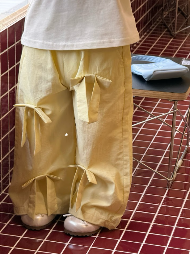 BYB03B141KI 蜜糖色蝴蝶結長褲