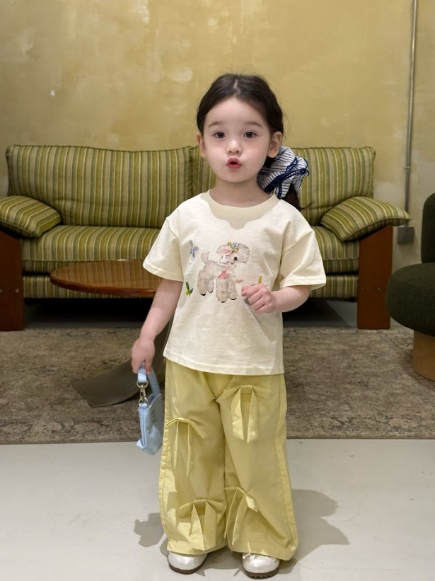 BYB03B141KI 蜜糖色蝴蝶結長褲