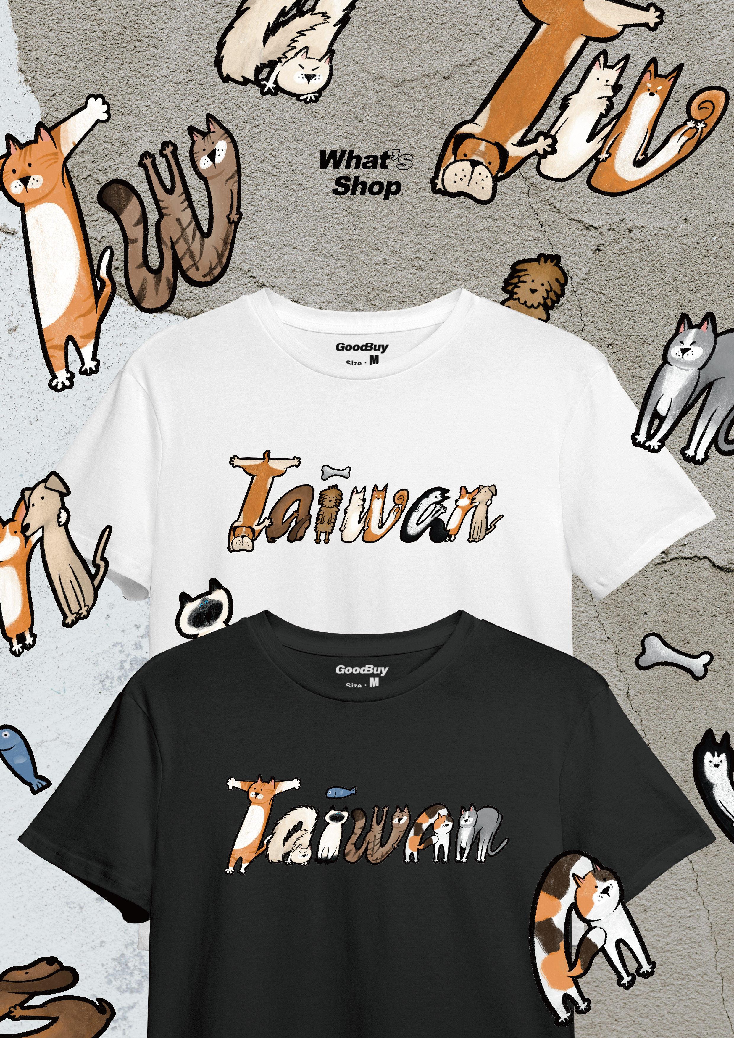 What's Shop｜喵汪Taiwan Tee ( AG 21 )