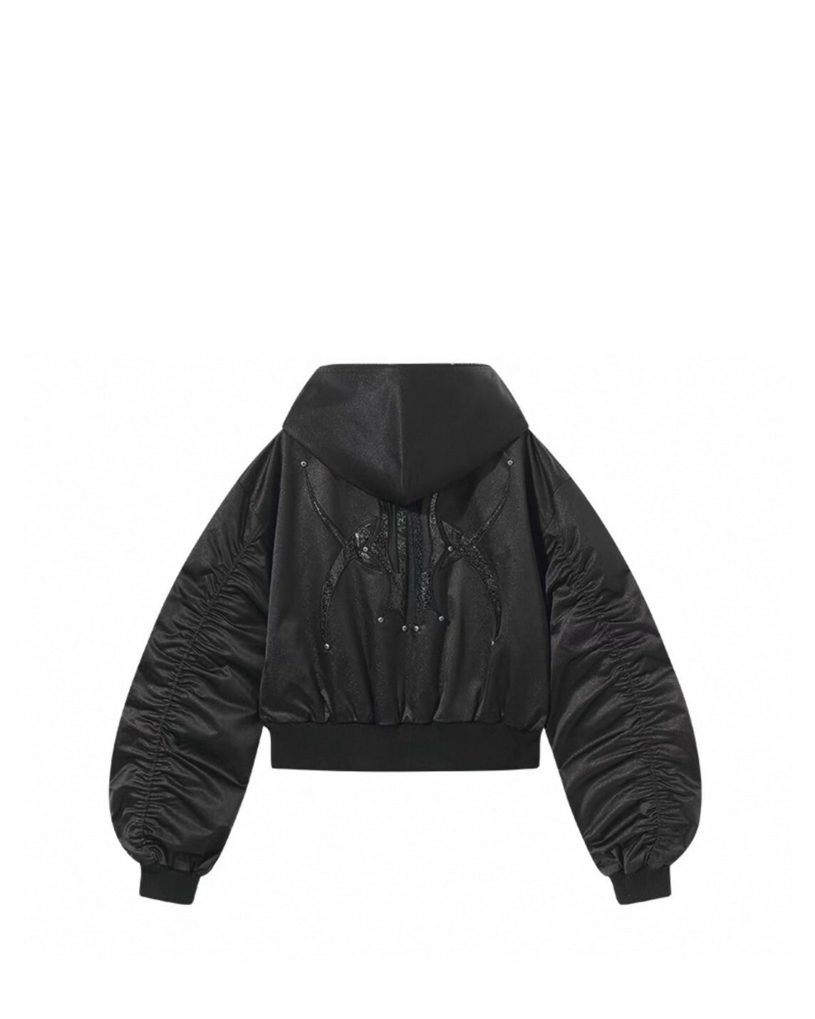 BLIND 設計感 細閃 撞釘 連帽 #飛行外套