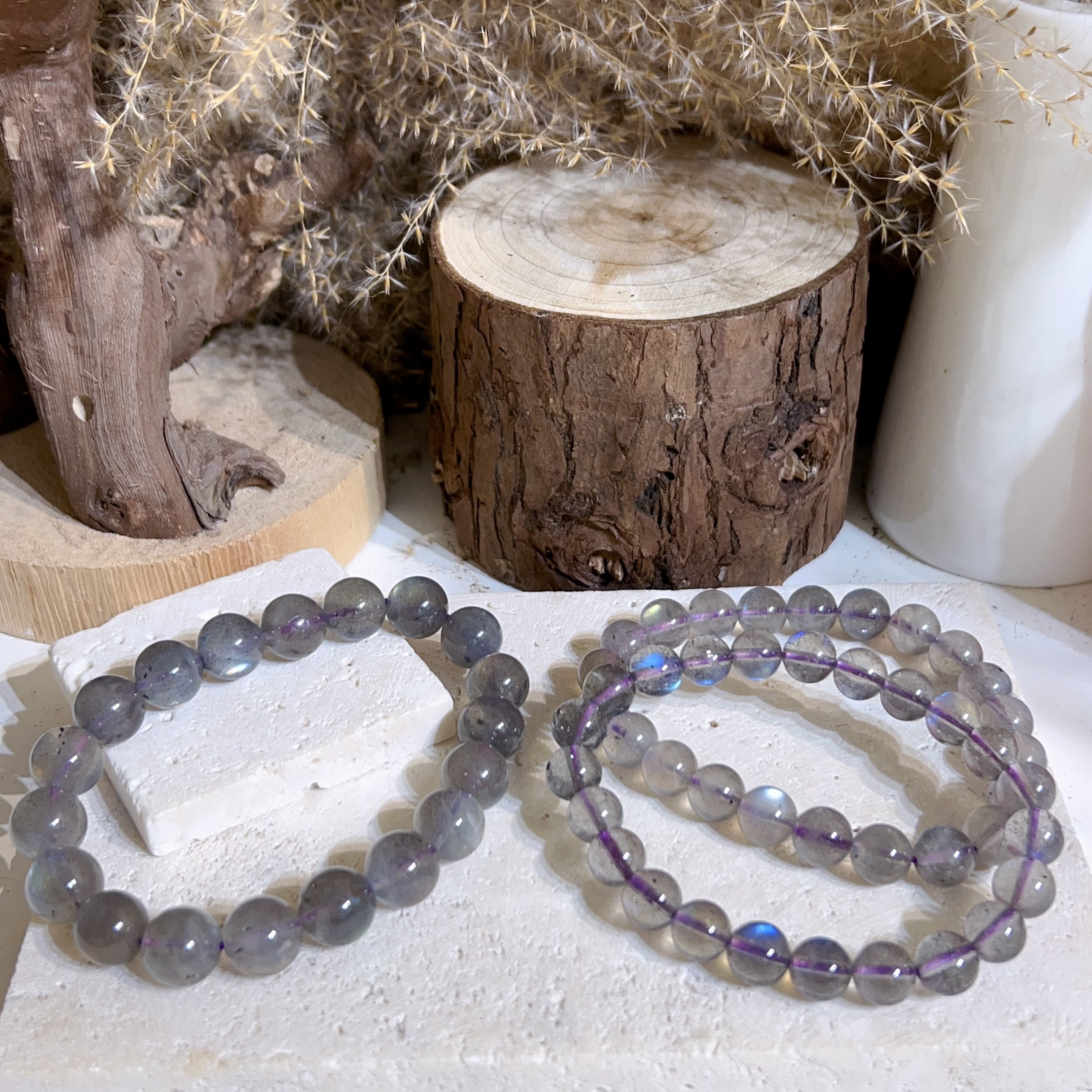 透閃紫拉長手串