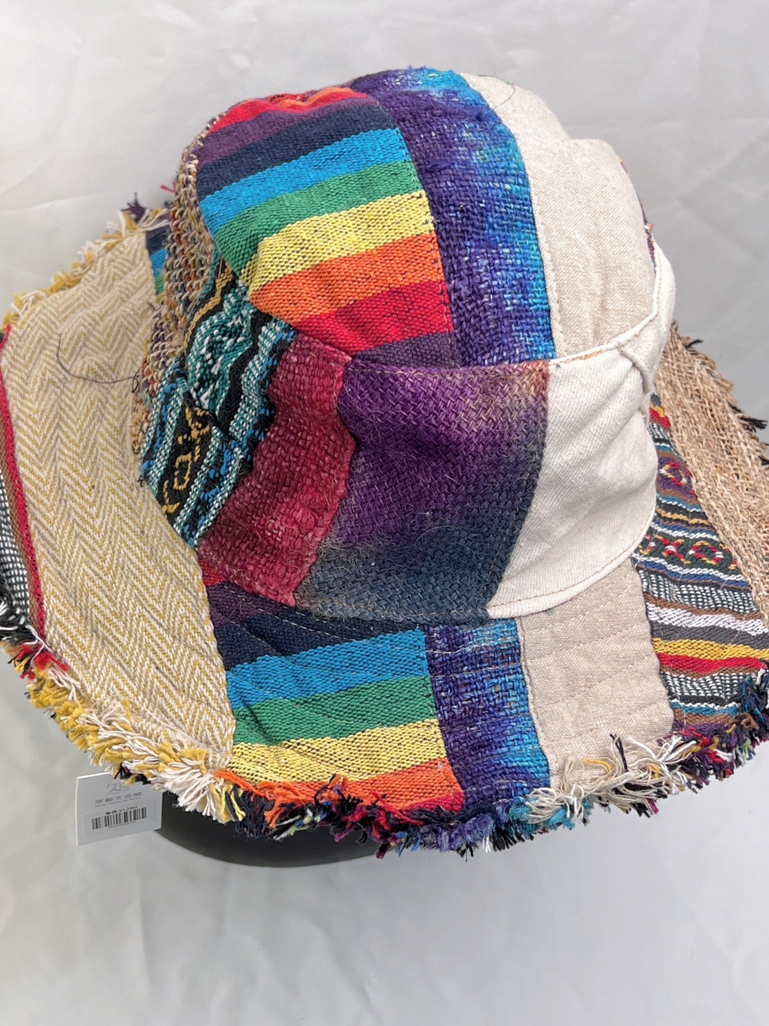 [尼泊爾手作] 拼布漁夫帽/寬緣版