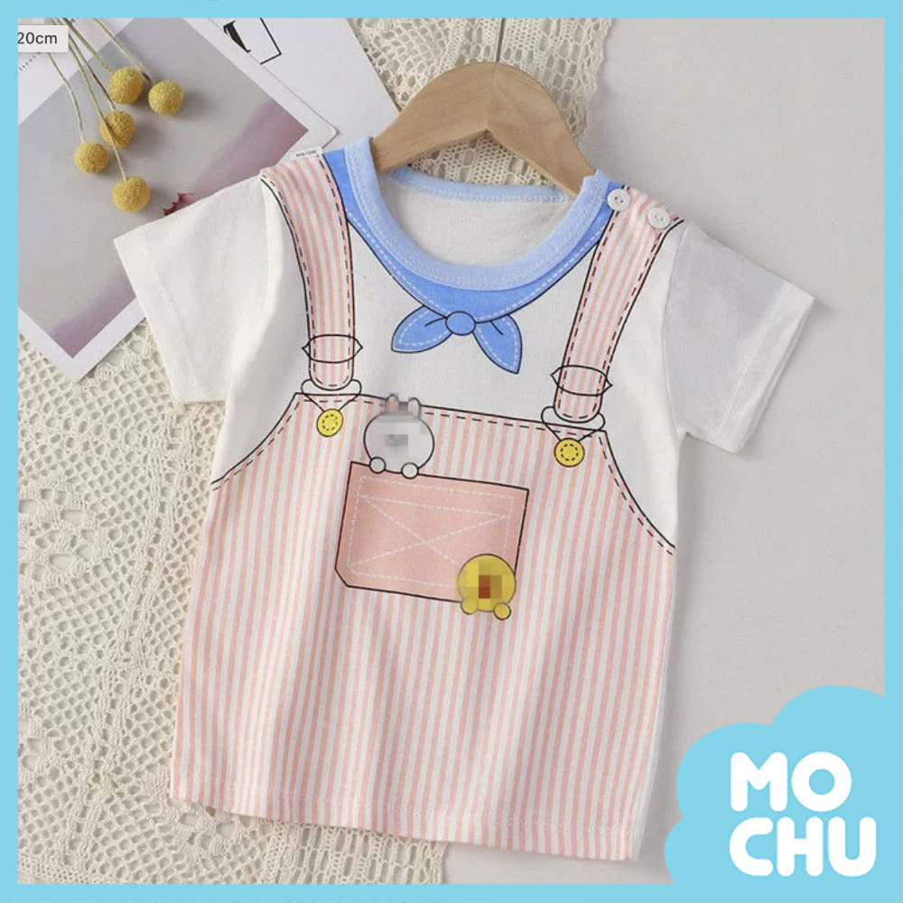 背帶領巾短袖上衣