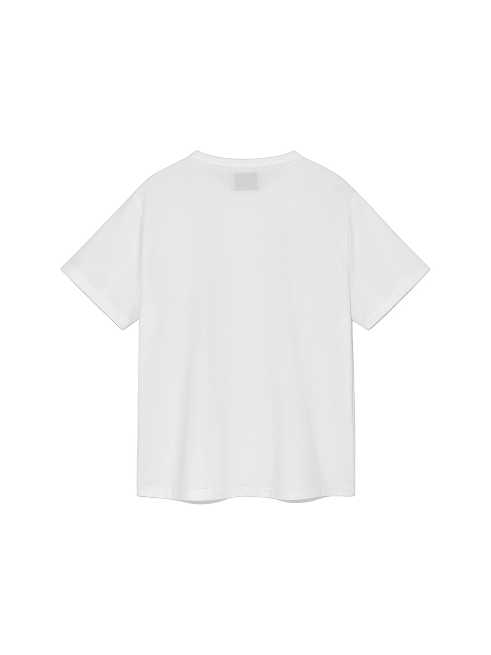 花卉布貼LOGO上衣 白色