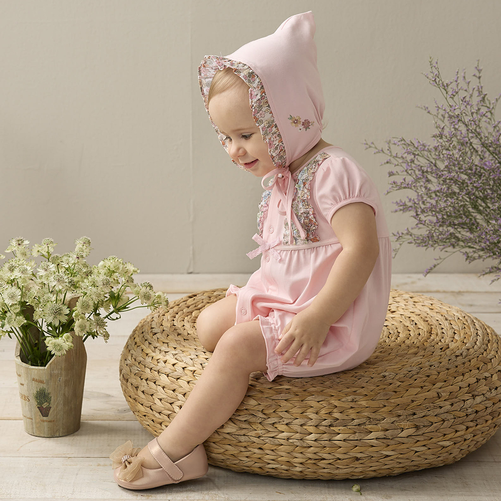 PIPPY粉嫩棉質連身包屁衣三件式禮盒 粉