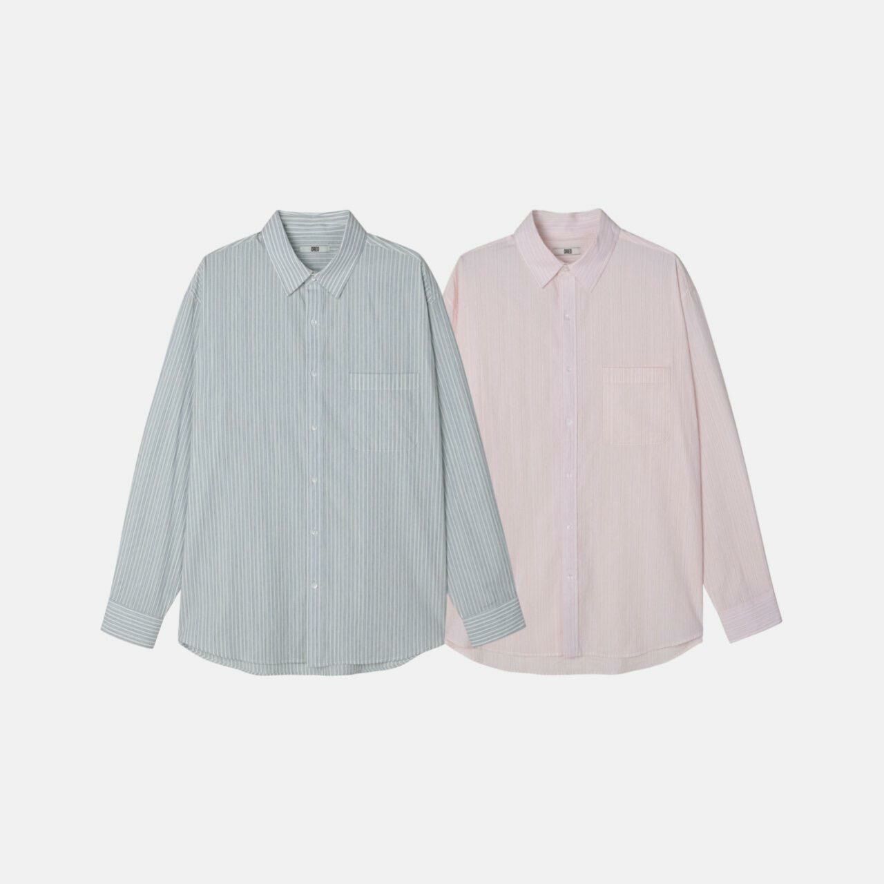 直間長袖恤衫 OREO-107S