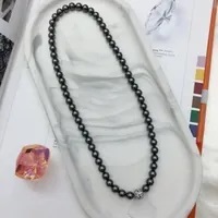 [S] GEMZ & CO RCS 1 SET NECKLACE & BRACELET,DARK GREY PEARL, NE-020/BR-020 (Z145)