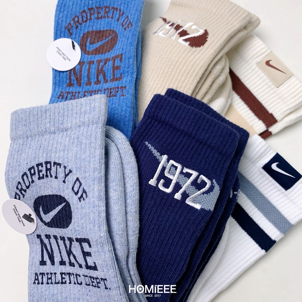 Nike Everyday Cushioned Socks 襪子 長襪 復古 三雙一組 [FQ0325]