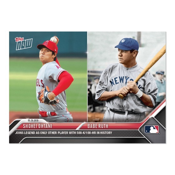 SHOHEI OHTANI 2023 TOPPS NOW Baseball  Card  Shohei Ohtani, Babe Ruth #233