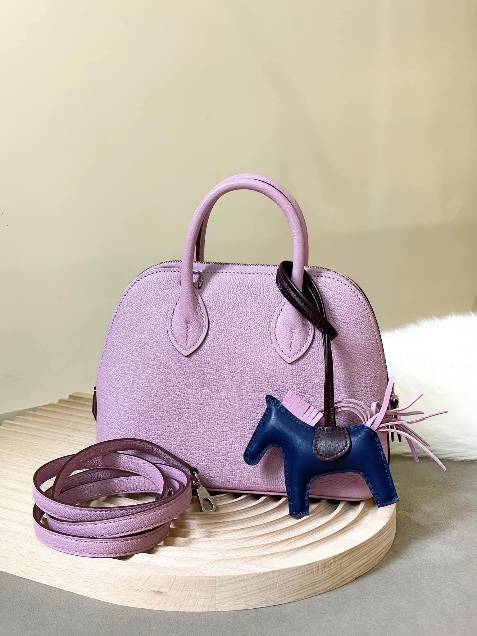 Preloved Bolide Mini Chèvre Mysore Leather  X9  Mauve Sylvestre PHW HK$4x,xxx (HK$2,000 即時落訂)