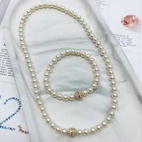 [S] GEMZ & CO RCS 1 SET NECKLACE & BRACELET,CREAM PEARL, NE-032/BR-032 (Z148)