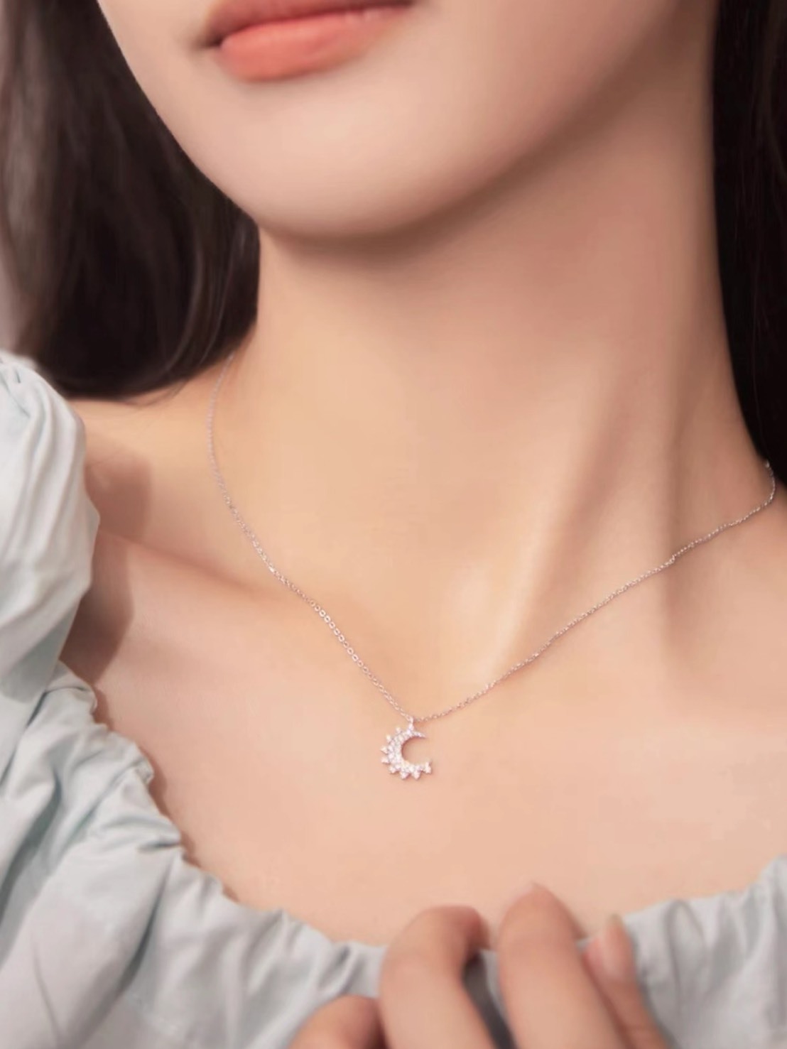 APM 閃耀月亮項鍊 925銀 AC5522OX