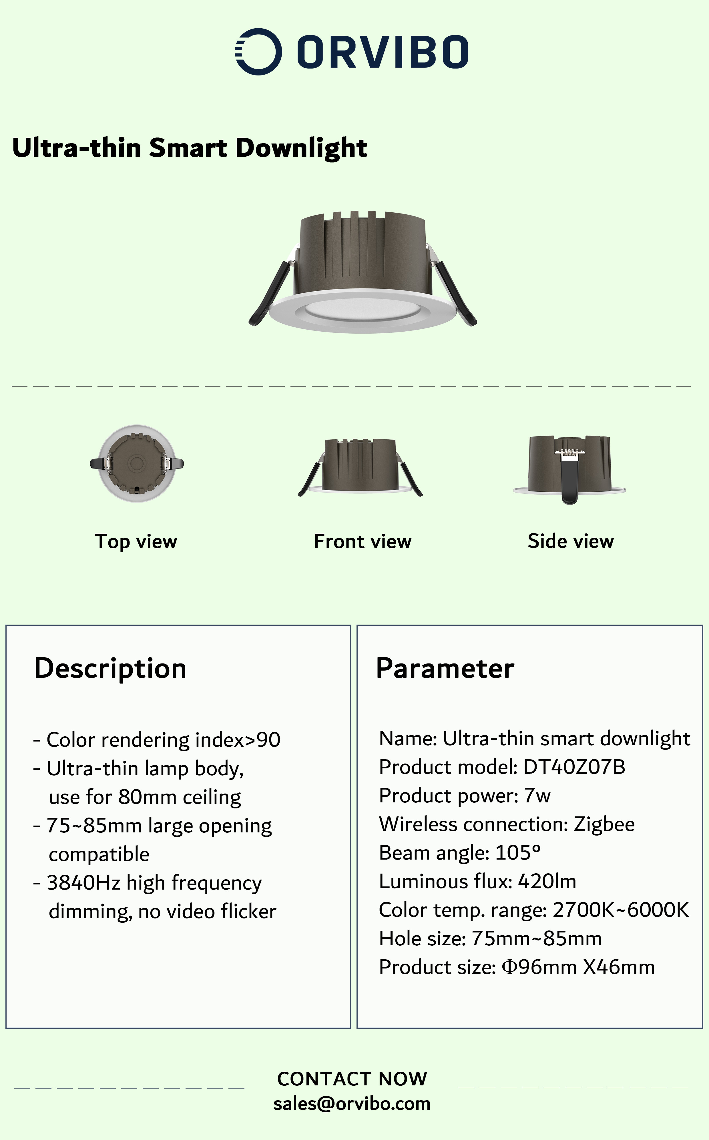 ORVIBO 歐瑞博 Ultra thin 薄智能筒燈 S1 7W (三色調光暗)