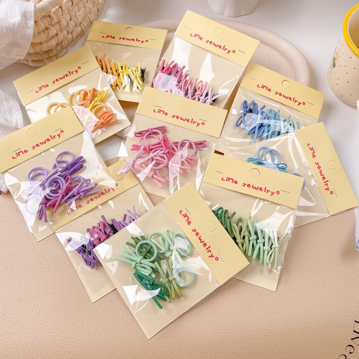 繽紛蝴蝶結髮圈