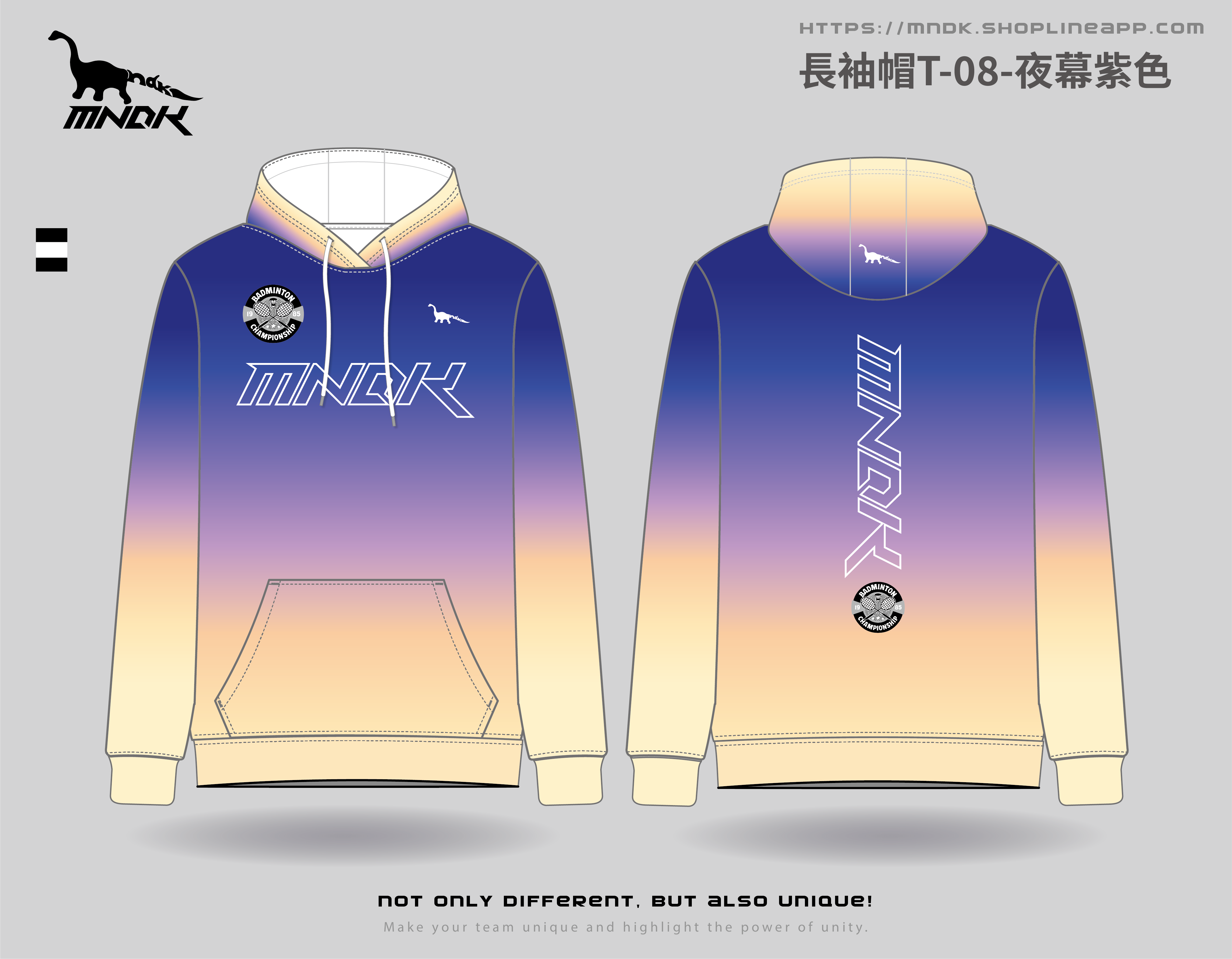 MNDK莫納帝克｜客製化團體服｜專業運動服｜公司制服｜台中長袖帽T-08