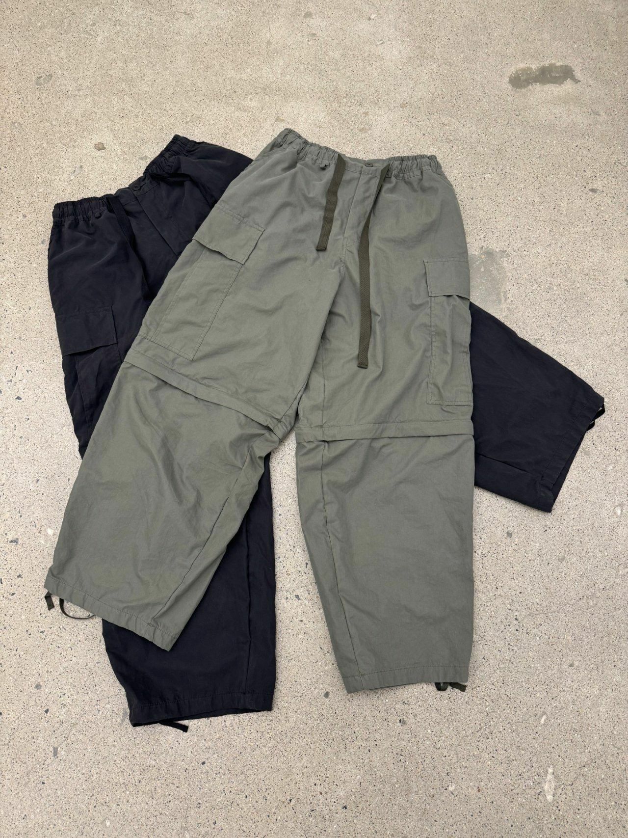 淨色可束腳工裝鬆身褲(可拆短褲) FARMERS-058P