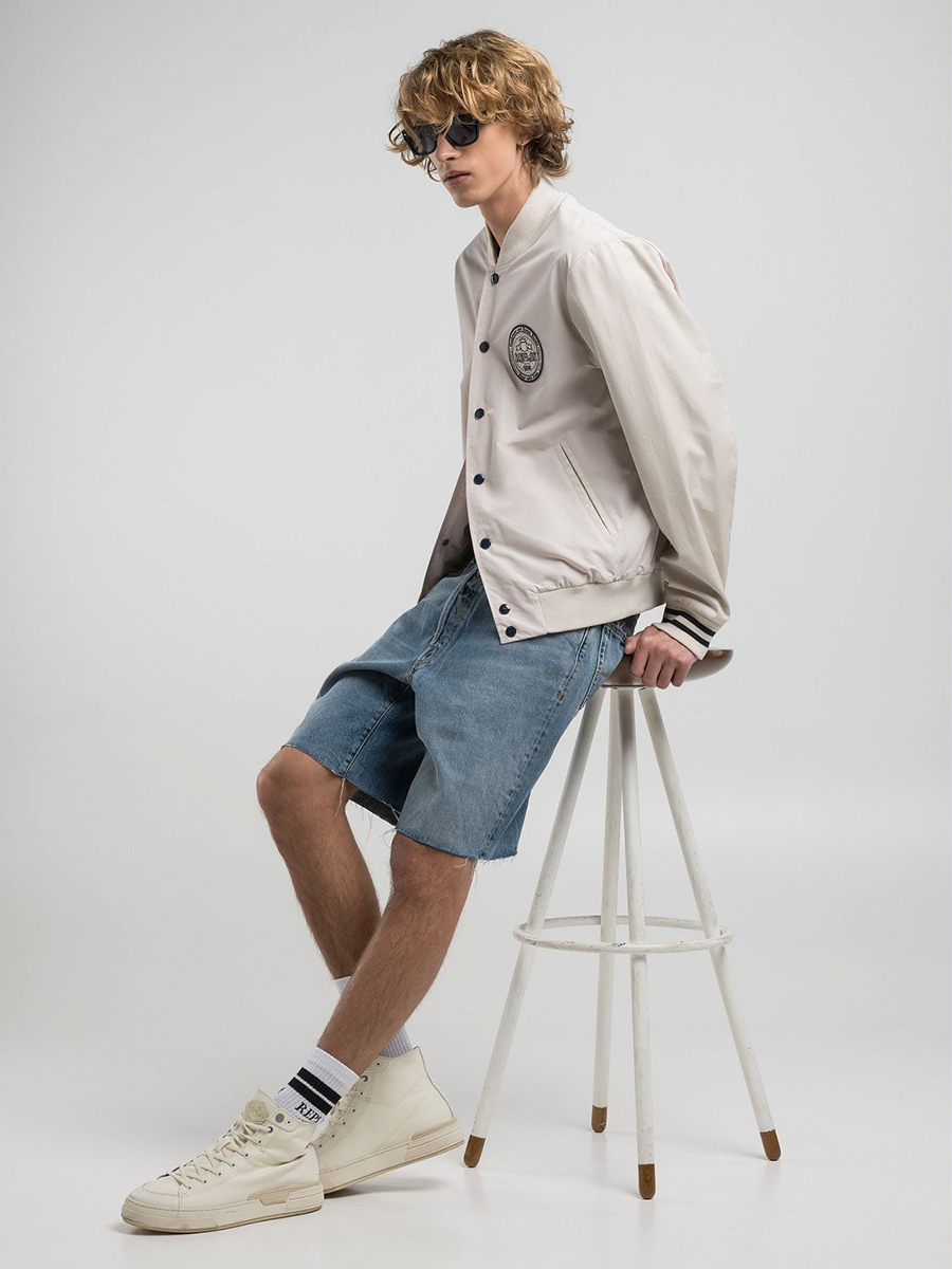 9ZERO1直筒丹寧牛仔短褲